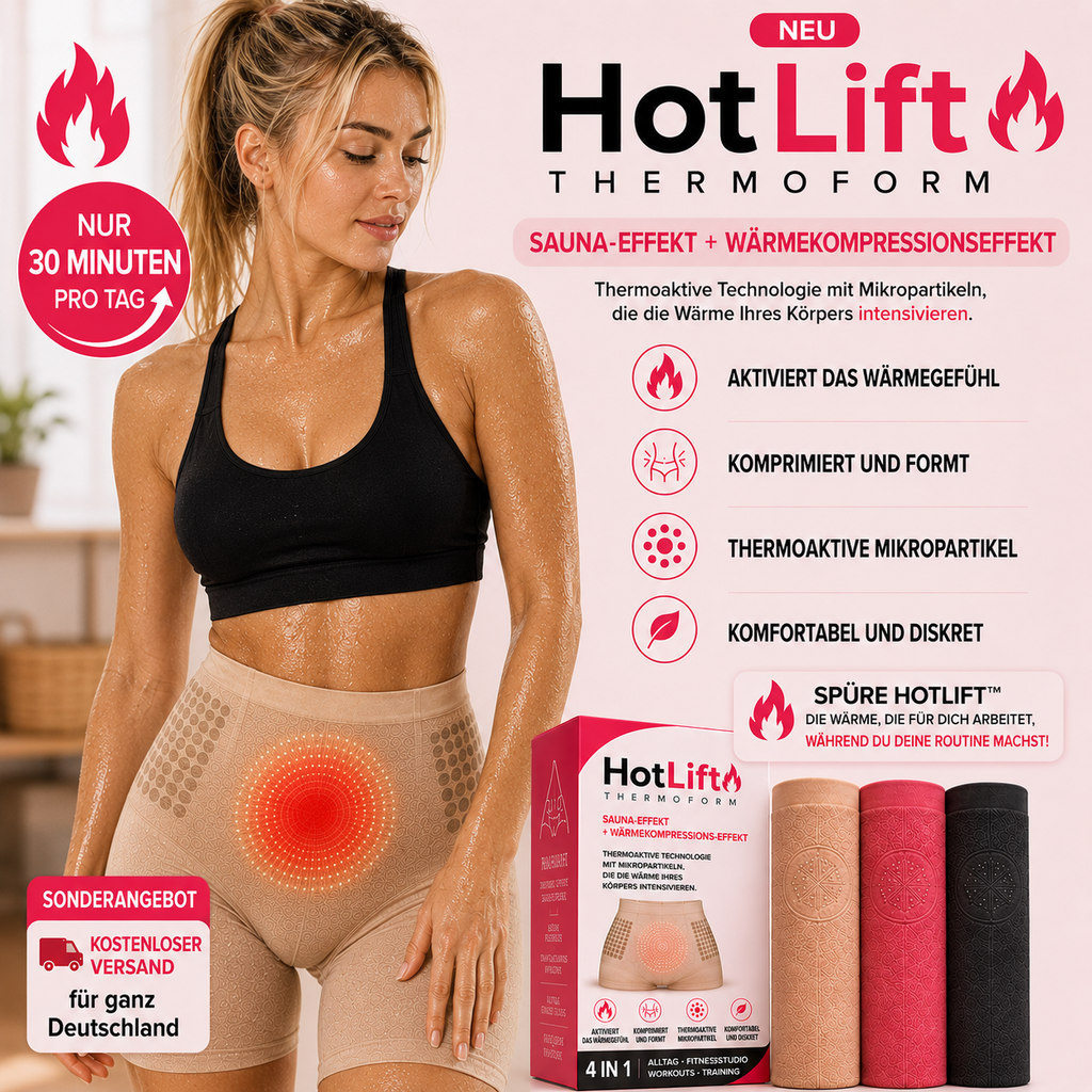 HotLift™ ThermoShape — Sauna-Effekt-Shorts mit thermischer Kompression und aktiven Mikropartikeln